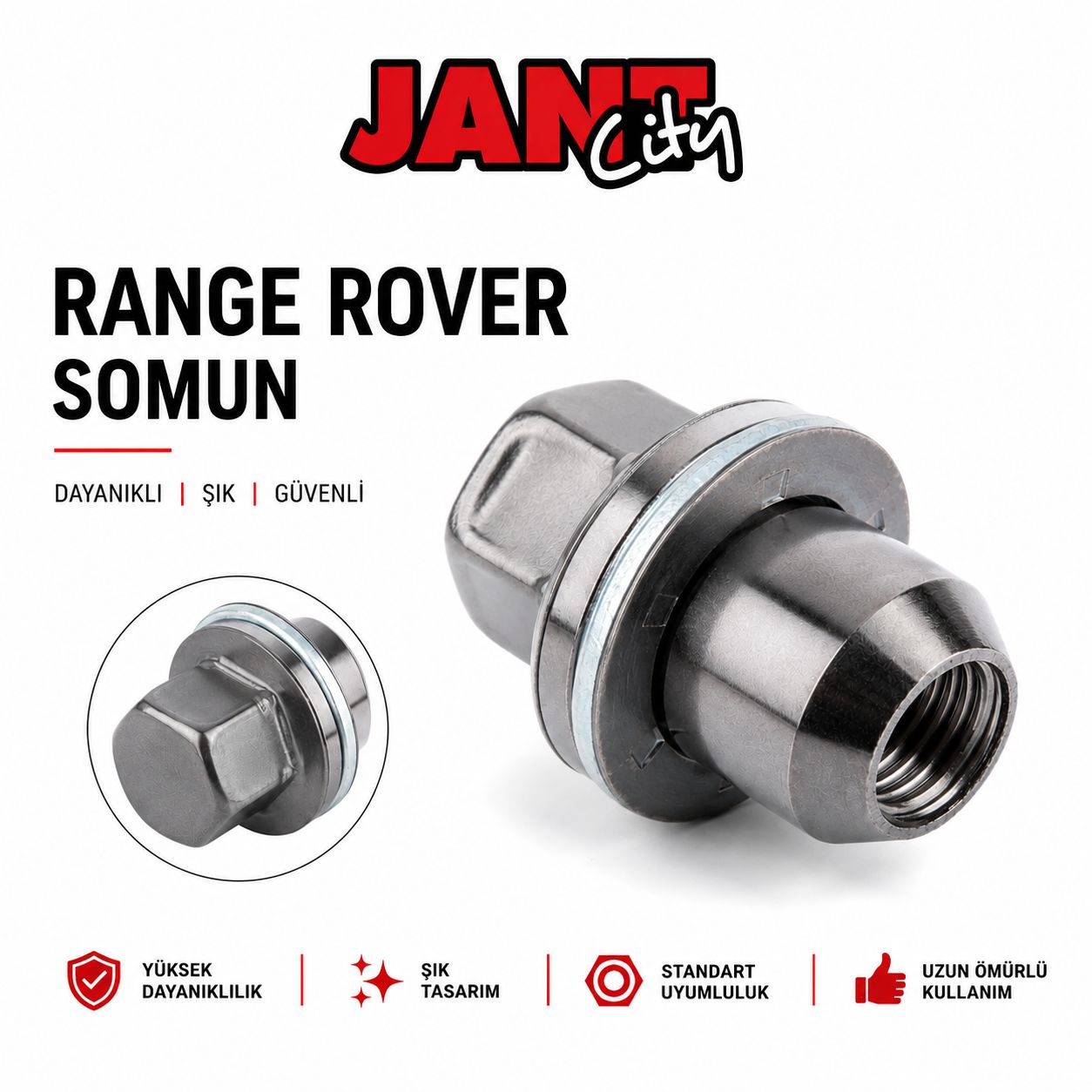 RANGE ROVER GRİ SOMUN 14x1,50 - Görsel 1