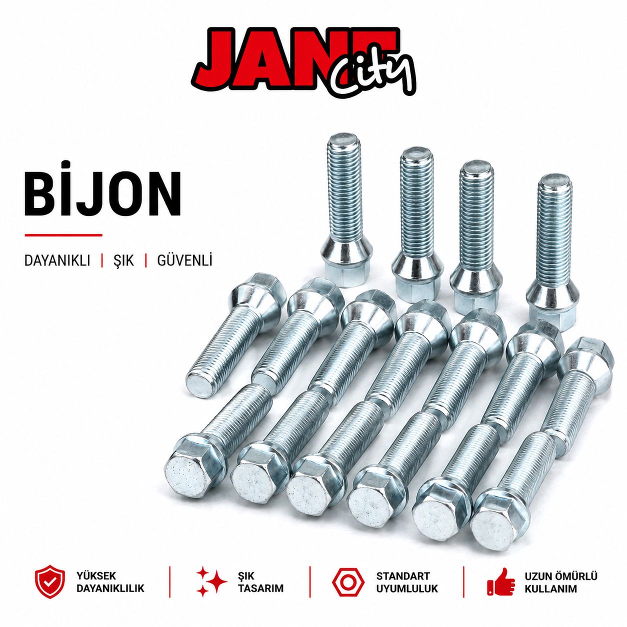 ÇELİK JANT BİJONU 12x1,25 UZUN - KISA - Görsel 1
